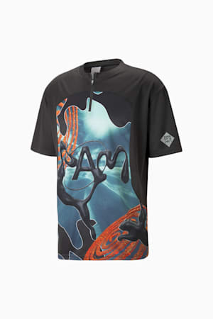 PUMA x PERKS AND MINI Active Printed Tee, PUMA Black, extralarge-GBR