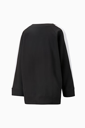 T7 V-Neck Sweatshirt Women, PUMA Black, extralarge-GBR