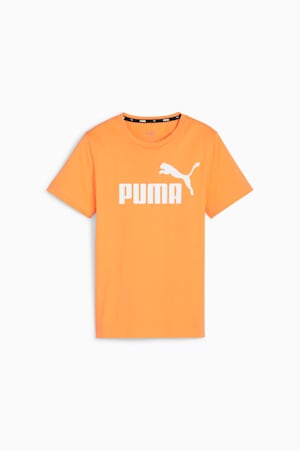 Essentials Logo Tee Youth, Clementine-PUMA White, extralarge-GBR