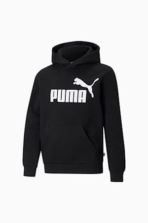 Essentials Big Logo Hoodie Youth, Puma Black, extralarge-GBR