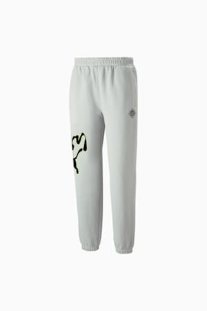 PUMA x PERKS AND MINI Graphic Sweatpants, Flat Light Gray, extralarge-GBR