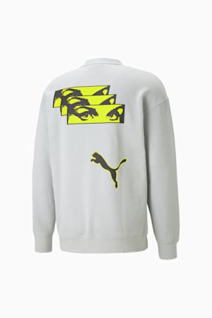 PUMA x PERKS AND MINI Crewneck Sweatshirt, Flat Light Gray, extralarge-GBR