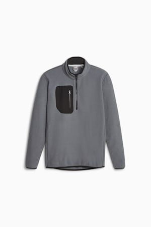 Men's Golf Quarter-zip Fleece, Slate Sky-PUMA Black, extralarge-GBR