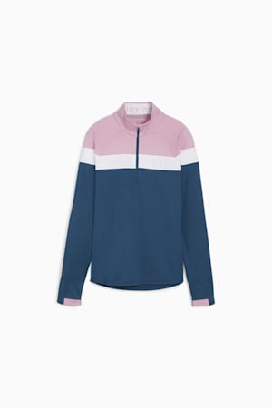 Women's Golf Lightweight Quarter-Zip, Ocean Tropic-Pink Icing, extralarge-GBR