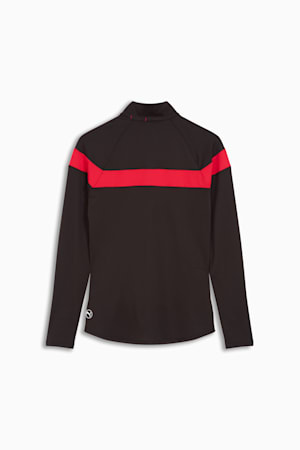 Women's Golf Lightweight Quarter-Zip, PUMA Black-Strong Red, extralarge-GBR