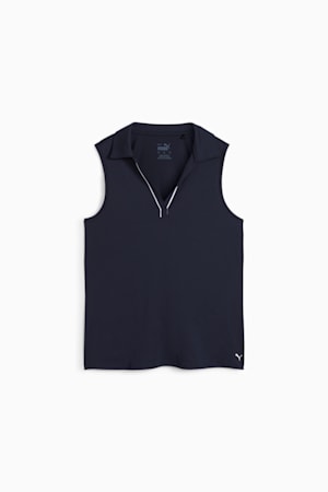 CLOUDSPUN Piped Sleeveless Golf Polo Women, Deep Navy, extralarge-GBR