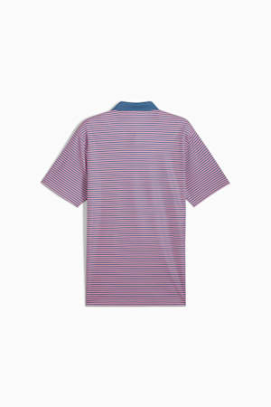 Pure Stripe Men's Golf Polo, Blue Horizon-Mauved Out, extralarge-GBR