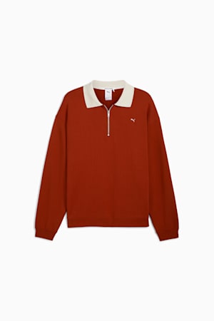 MMQ Quarter-Zip Crew, Mars Red, extralarge-GBR