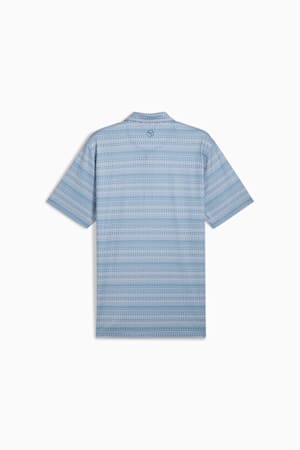 Fair Isle Micro Print Golf Polo Men, Blue Horizon-White Glow, extralarge-GBR