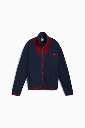 Charley Full-Zip Fleece Golf Top Women, Deep Navy-Intense Red, extralarge-GBR