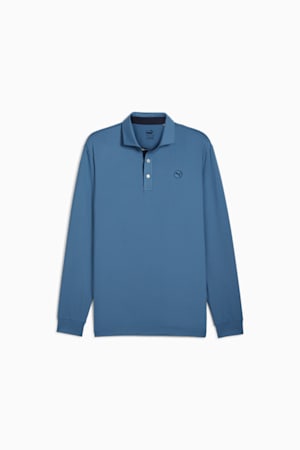 CLOUDSPUN Long Sleeve Mid-weight Golf Polo Men, Blue Horizon-Deep Navy, extralarge-GBR