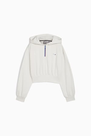 BMW M Motorsport ESS+ Half-Zip Hoodie Women, Vapor Gray, extralarge-GBR