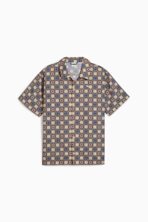 CLASSICS Short Sleeve Woven Shirt, Brown Mushroom, extralarge-GBR