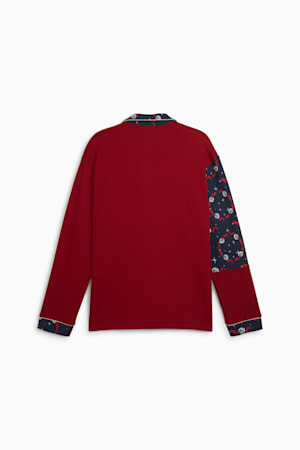 PUMA HOOPS x POLAR EXPRESS PJ Top Men, Club Navy-Intense Red-AOP, extralarge-GBR