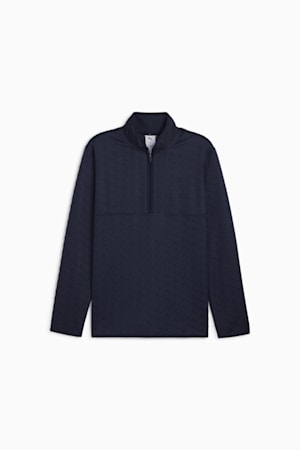 PUMA x ARNOLD PALMER Jacquard Quarter-Zip Top Men, Deep Navy, extralarge-GBR