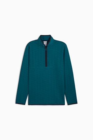 PUMA x ARNOLD PALMER Jacquard Quarter-Zip Top Men, Cold Green, extralarge-GBR