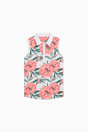 MATTR Beautiful Game Sleeveless Polo Women, White Glow-Peach Frost, extralarge-GBR