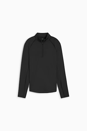 YOU-V Solid Quarter-Zip Golf Top Women, PUMA Black, extralarge-GBR