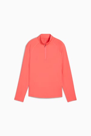 YOU-V Solid Quarter-Zip Golf Top Women, Peach Frost, extralarge-GBR