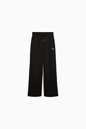 Wardrobe Essentials Relaxed Wide Leg Sweatpants Women, PUMA Black, extralarge-GBR