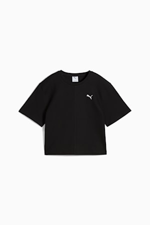 WARDROBE Essentials Ribbed Relaxed Tee Women, PUMA Black, extralarge-GBR