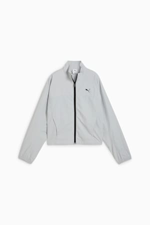 DARE TO Oversized Zip-Off Woven Jacket Women, Flat Light Gray, extralarge-GBR