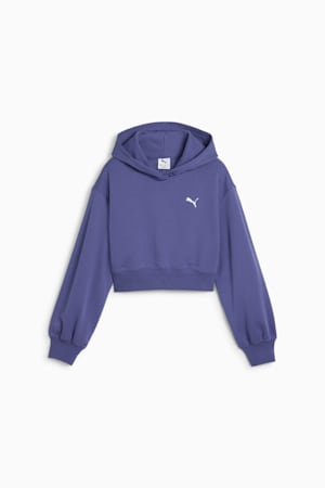 WARDROBE ESS Short Length Hoodie Youth, Blue Crystal, extralarge-GBR
