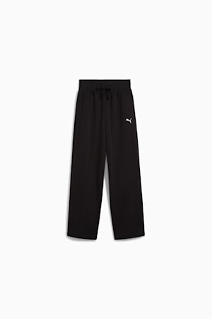 Wardrobe Essentials Relaxed Wide Leg Sweatpants Youth, PUMA Black, extralarge-GBR