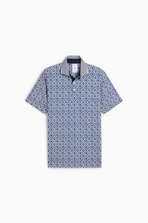 PUMA x PALM TREE CREW Tile Golf Polo Men, White Glow-Deep Navy, extralarge-GBR