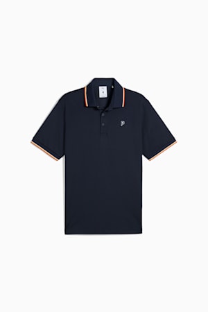 PUMA x PALM TREE CREW Tipped Golf Polo Men, Deep Navy, extralarge-GBR