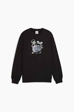 PUMA x TMNT Relaxed Graphic Crew Youth, PUMA Black, extralarge-GBR