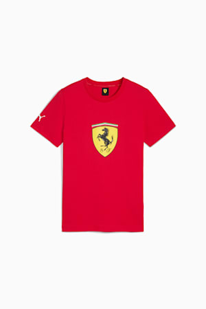 Scuderia Ferrari HP Race Colored Big Shield Tee Youth, Rosso Corsa, extralarge-GBR