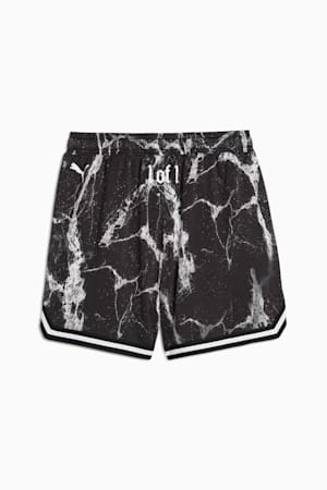PUMA HOOPS x LAFRANCÉ Written in Chrome Basketball Shorts Men, PUMA Black-Puma White - AOP, extralarge-GBR