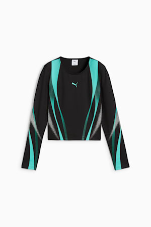 DARE TO Graphic Long Sleeve Tee Women, PUMA Black, extralarge-GBR