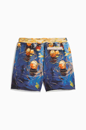 Dylan Exhibit Terry Basketball Shorts Men, Vivid Blue-AOP, extralarge-GBR