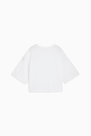 LEO LUXE Oversized Short Tee Women, PUMA White, extralarge-GBR