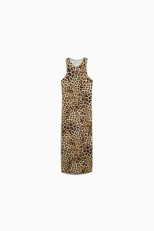 LEO LUXE Slim All-Over Print Dress Women, Alpine Snow, extralarge-GBR