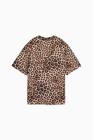 LEO LUXE Relaxed All-Over Print Woven Shirt Women, Alpine Snow, extralarge-GBR