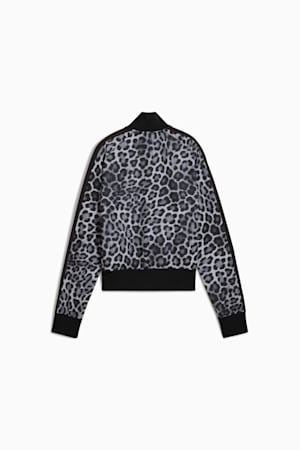 T7 LEO LUXE All-Over Print Short Track Jacket Women, PUMA Black, extralarge-GBR
