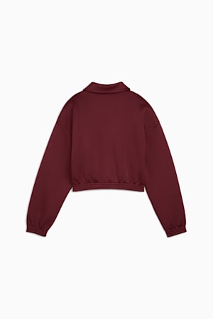 Relaxed Cropped Track Jacket Women, Ruby Shimmer, extralarge-GBR