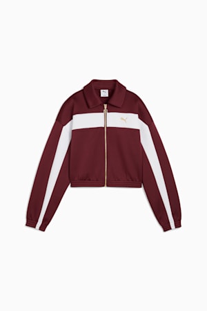 Relaxed Cropped Track Jacket Women, Ruby Shimmer, extralarge-GBR