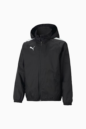 teamLIGA All-Weather Football Jacket Youth, Puma Black-Puma Black, extralarge-GBR