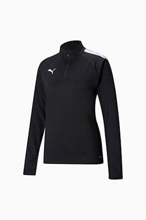 teamLIGA Quarter-Zip Women's Football Top, Puma Black-Puma White, extralarge-GBR