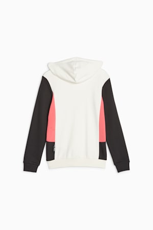 PUMA Queen Women's Football Hoodie, Electric Blush-Warm White-PUMA Black, extralarge-GBR