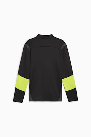 KING Pro Men's Football Quarter-zip Top, PUMA Black-Electric Lime, extralarge-GBR