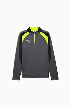 individualLIGA Quarter-Zip Top Men, Galactic Gray-Yellow Alert, extralarge-GBR