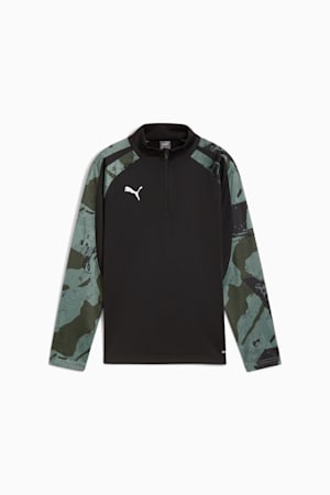 individualLIGA Camo Quarter-Zip Youth, PUMA Black, extralarge-GBR