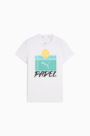 INDIVIDUAL Graphic Padel Tee Women, PUMA White, extralarge-GBR