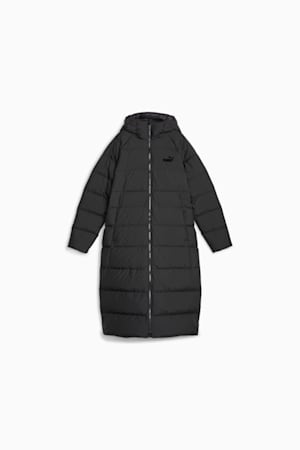 Women's Long Hooded Down Coat, PUMA Black, extralarge-GBR