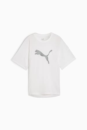 EVOSTRIPE Women's Graphic Tee, PUMA White, extralarge-GBR